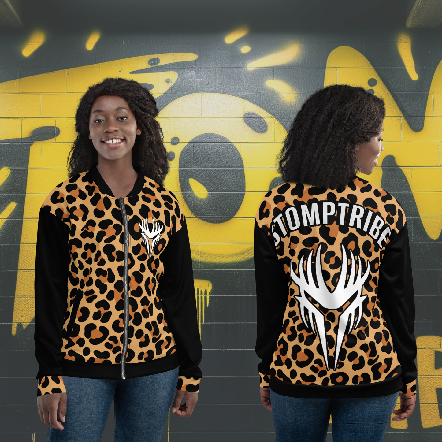 LEOPARD STOMP BOMBER